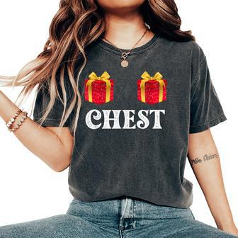 Chest Nuts Merry Christmas Party Holiday Women's Oversized Comfort T-Shirt - Monsterry