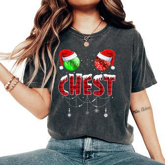 Christmas T Matching Couple Family Chestnuts Women's Oversized Comfort T-Shirt - Seseable