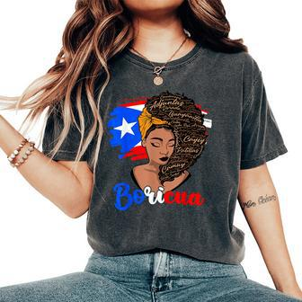 City State Puerto Rico Flag Boricua Puerto Rican Women Girl Women's Oversized Comfort T-Shirt - Seseable