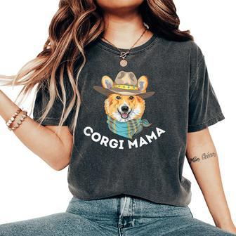 Corgi Mama Cute Welsh Corgi Owner Dog Lover Women's Oversized Comfort T-Shirt | Mazezy