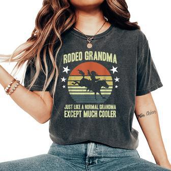 Cowgirl Women Horse Rider Rancher Grandmother Rodeo Grandma Women's Oversized Comfort T-shirt | Mazezy