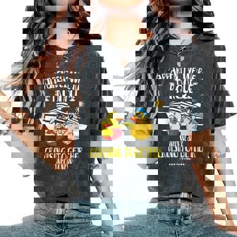 Cruising Ducks Group Family Cruise Vacation Trip Travel Women's Oversized Comfort T-Shirt | Mazezy