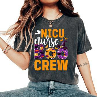 Cute Halloween Nicu Nurse Boo Crew Nurse Women's Oversized Comfort T-Shirt | Mazezy