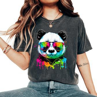 Cute Panda Lover Animal On Panda Women's Oversized Comfort T-Shirt - Monsterry CA