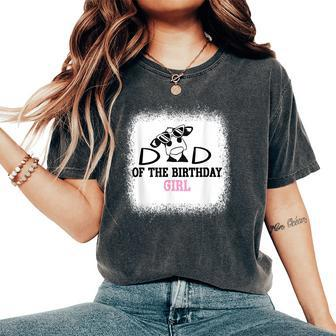 Dad Of The Birthday For Girl Cow Farm Birthday Cow Daddy 1St Women's Oversized Comfort T-shirt | Mazezy