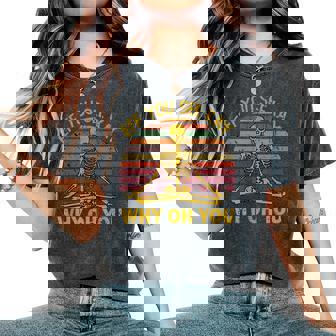 Eff You See Kay Why Oh U Skeleton Yoga Funny Costume Gifts Women Oversized Print Comfort T-shirt | Mazezy