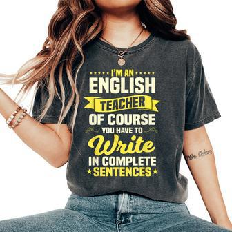 English Teacher Linguistics Grammar Professor Writer Editor Women's Oversized Comfort T-Shirt | Mazezy