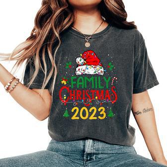 Family 2023 Christmas Matching Outfits Team Santa Elf Squad Women's Oversized Comfort T-Shirt - Monsterry