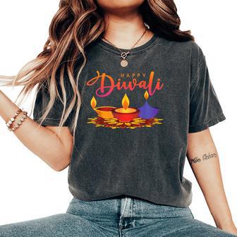 Festival Of Light Happy Diwali For Man And Woman Women's Oversized Comfort T-Shirt - Seseable