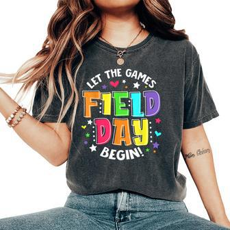 Field Day 2023 Let The Games Begin Kids Boys Girl Teacher Women's Oversized Comfort T-shirt | Mazezy