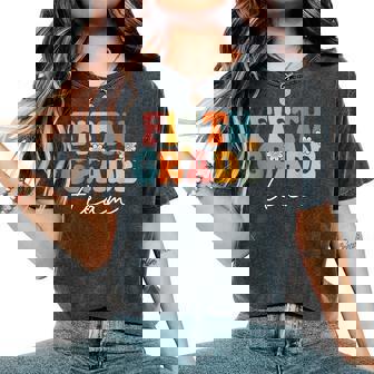 Fifth Grade Team Retro Groovy Back To School 5Th Grade Women's Oversized Comfort T-Shirt | Seseable CA