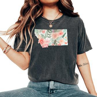 Floral Montana Womens Women's Oversized Comfort T-shirt | Mazezy