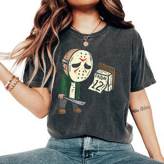 Friday 12Th Halloween Horror Movie Humor Halloween Women's Oversized Comfort T-Shirt | Mazezy
