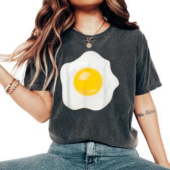 Fried Egg Matching Couple Group Halloween Costume Men Women Gift For Women Women's Oversized Graphic Print Comfort T-shirt - Thegiftio UK
