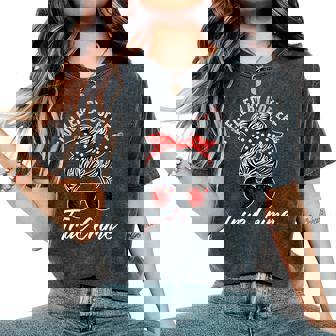 Fueled By Coffee And True Crime Podcasts True Crime Gift For Women Women's Oversized Graphic Print Comfort T-shirt - Thegiftio