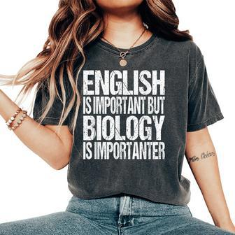 Biology Quote Back To School Student Teacher Women's Oversized Comfort T-Shirt | Mazezy