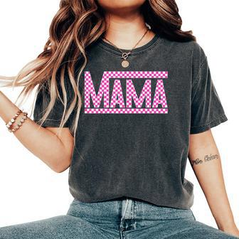 Checkered Mama Color Women's Oversized Comfort T-Shirt - Monsterry UK
