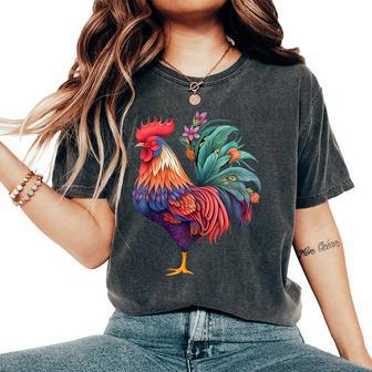 Chicken Rooster Chicken Lovers Women's Oversized Comfort T-Shirt - Seseable