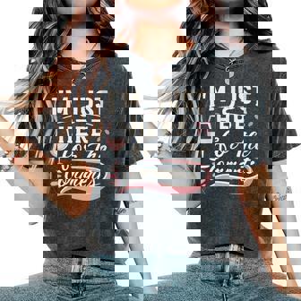 I'm Just Here For The Comments For Social Media Mavens Women's Oversized Comfort T-Shirt | Mazezy