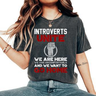 Intp Introverts Unite Anti Social For Women Women's Oversized Comfort T-Shirt | Mazezy