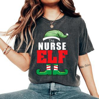 Nurse Elf Christmas Elves Holiday Party Women's Oversized Comfort T-Shirt - Monsterry AU