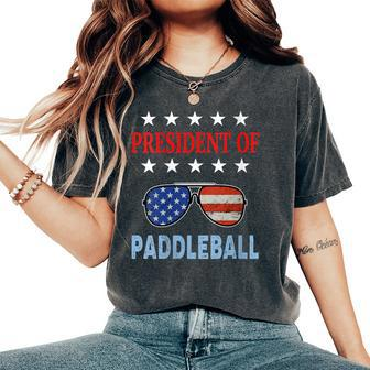 Paddleball Accessories Usa Flag Beach Saying Women's Oversized Comfort T-Shirt | Mazezy