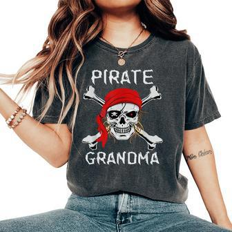 Pirate Grandma Skull & Crossbones Halloween Women's Oversized Comfort T-Shirt