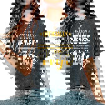 Retirement Graphic Wife Is Boss Retirement Women's Oversized Comfort T-Shirt | Mazezy