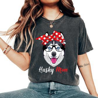 Siberian Husky Mom For Dogs Lovers Women's Oversized Comfort T-Shirt | Mazezy