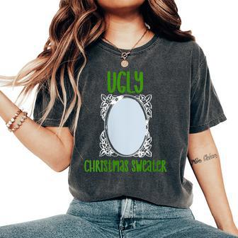 Ugly Christmas Sweater With Mirror Non- Reflective Women's Oversized Comfort T-Shirt - Monsterry AU