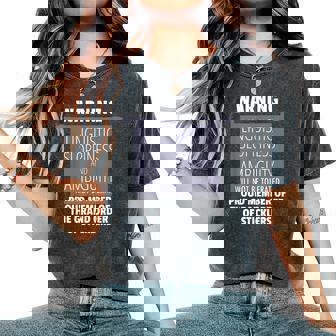 Warning Linguistic Sloppiness Teacher & Professors Women's Oversized Comfort T-Shirt | Mazezy