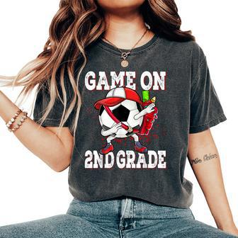 Game On 2Nd Grade Soccer Dabbing Retro Player Backpack Women's Oversized Comfort T-Shirt | Mazezy