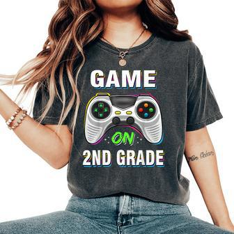 Gaming Game On 2Nd Grade Second First Day School Gamer Boys Women's Oversized Comfort T-Shirt - Seseable