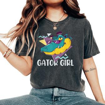 Gator Girl Reptile Alligator Cute Women's Oversized Comfort T-Shirt - Seseable