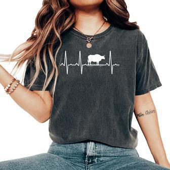 Gaur Heartbeat For Indian Bison Ox Lover Women's Oversized Comfort T-Shirt | Mazezy