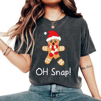 Gingerbread Cute Christmas Oh Snap Women's Oversized Comfort T-Shirt - Thegiftio UK