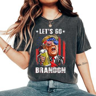 Lets Go Beer Brandon Happy 4Th Of July Trump Beer Women's Oversized Comfort T-shirt | Mazezy