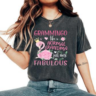 Grammingo Like A Normal Grandma Flamingo Gift For Women Women's Oversized Graphic Print Comfort T-shirt - Thegiftio UK