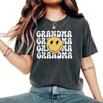 Grandma One Happy Dude Birthday Theme Family Matching Women's Oversized Comfort T-Shirt | Mazezy