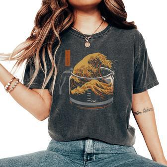 The Great Wave Of Coffee Coffee I Love Coffee Women's Oversized Comfort T-Shirt - Monsterry UK