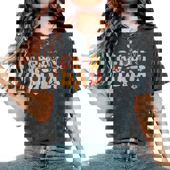 Groovy Dada Retro Dad Matching Family 1St Birthday Party Women's Oversized Comfort T-Shirt - Thegiftio