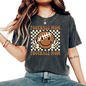 Groovy Football Mom Leopard Print For Mother's Day Women's Oversized Comfort T-Shirt - Seseable