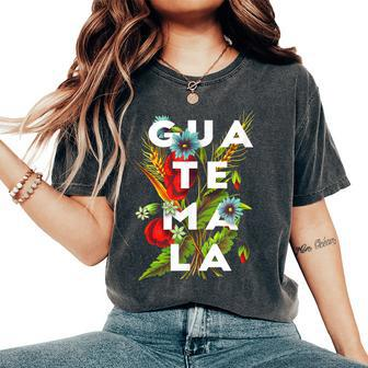 Guatemala Flores Guatemalan Flowers Guatemalteca Floral Women's Oversized Comfort T-shirt | Mazezy