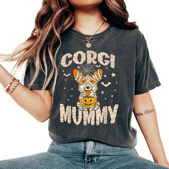 Halloween Costume Dog Lover Owner Outfit Adult Corgi Mummy Women's Oversized Comfort T-Shirt - Monsterry AU