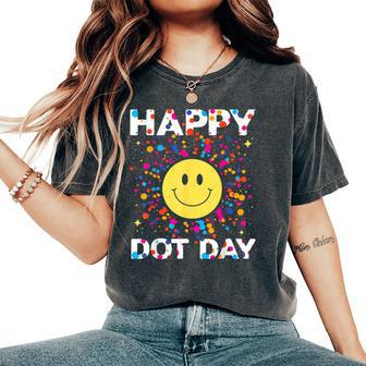 Happy Dot Day Colorful Rainbow Polka Dot Boys Girls Youth Women's Oversized Comfort T-Shirt | Mazezy