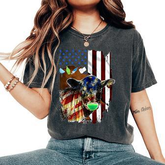 Heifer Flag Graphic Plus Size For Womens Women's Oversized Comfort T-shirt | Mazezy