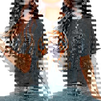 Horror Halloween Pumpkin Halloween Pumpkin Women's Oversized Comfort T-Shirt | Mazezy