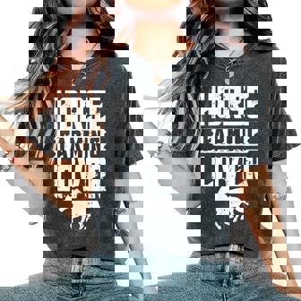 Horse Farming Lover Farm Breeding Horses Farmer Women's Oversized Comfort T-Shirt | Mazezy