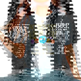 Introvert Shy Antisocial Horror Story Quote Of Workinggroup Antisocial Women's Oversized Comfort T-Shirt | Mazezy