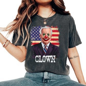 Joe Biden Is A Clown Political Horror Halloween Costume Halloween Costume Women's Oversized Comfort T-Shirt | Mazezy